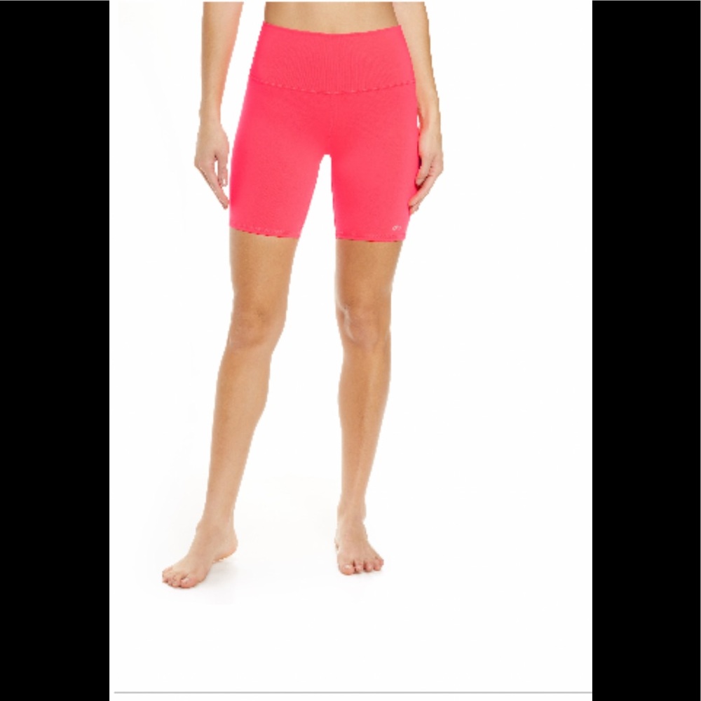 ALO Yoga Pink Bike Shorts - Picture 2 of 3